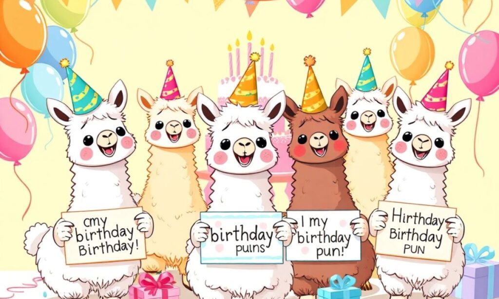 Alpaca Birthday Puns 