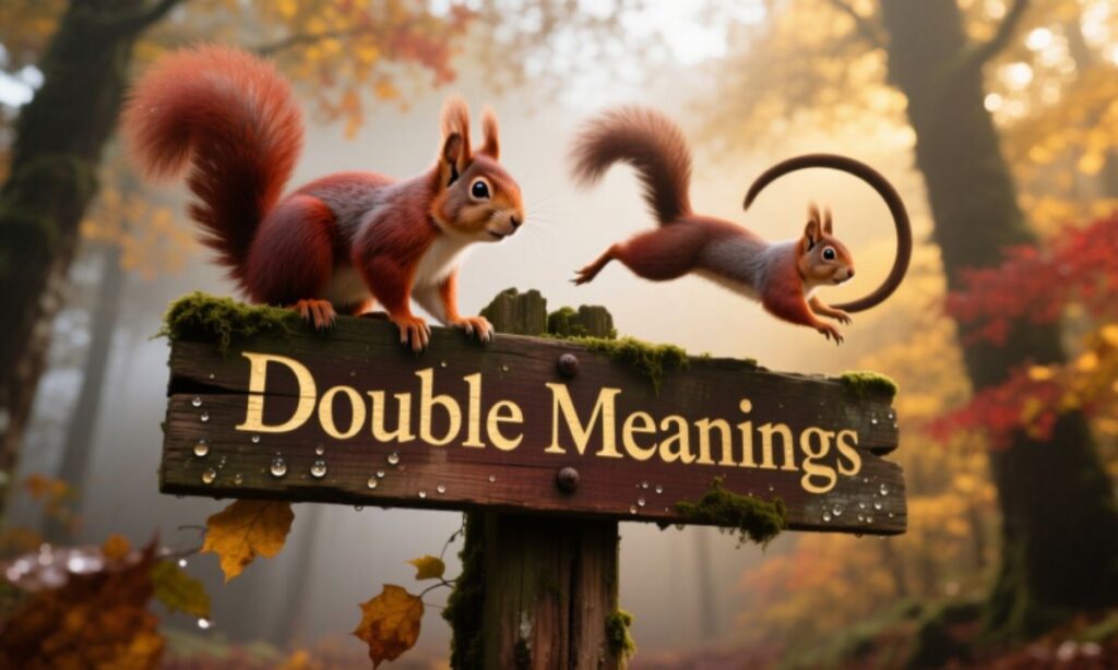 Double Meanings Squirrel Wordplay