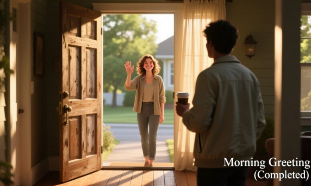 Greeting Someone in the Morning (already completed)