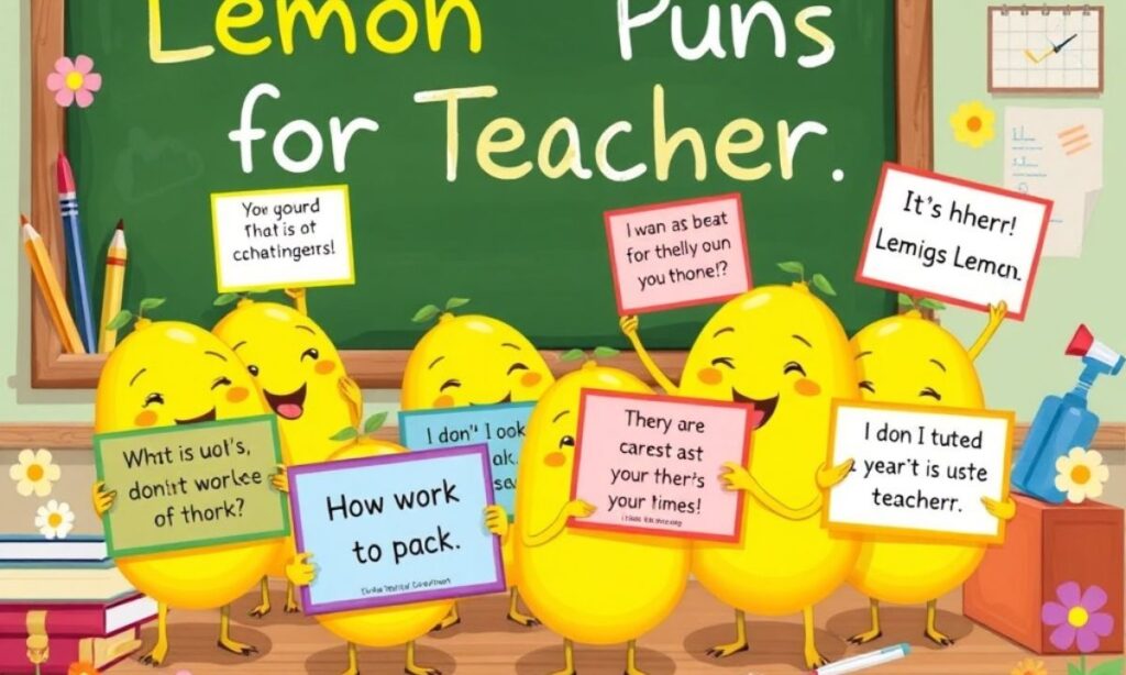 Lemon Puns for Teacher 