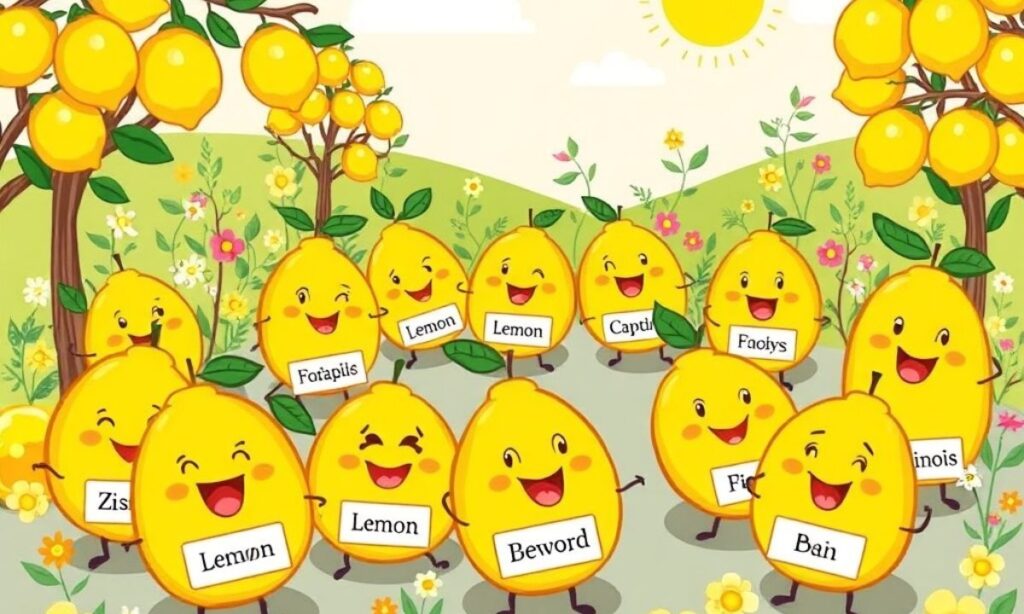 One Word Lemon Pun Names  