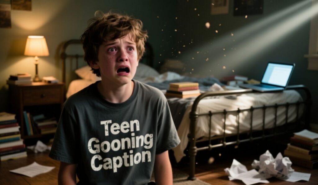 Teen Gooning Caption (