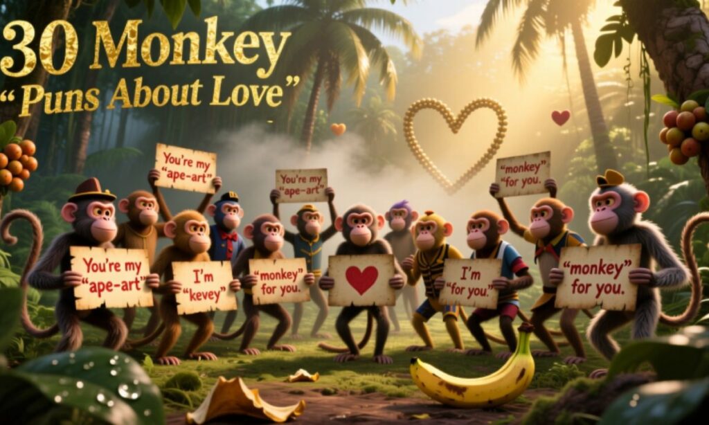30 Monkey Puns About Love 