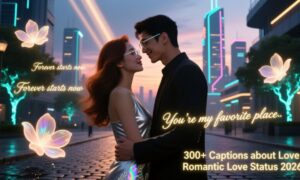300 + Captions about love Romantic love status 2026