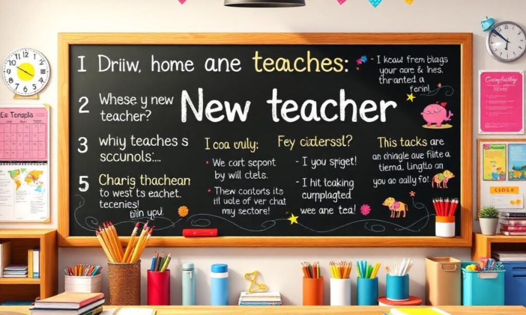 New Teacher Captions