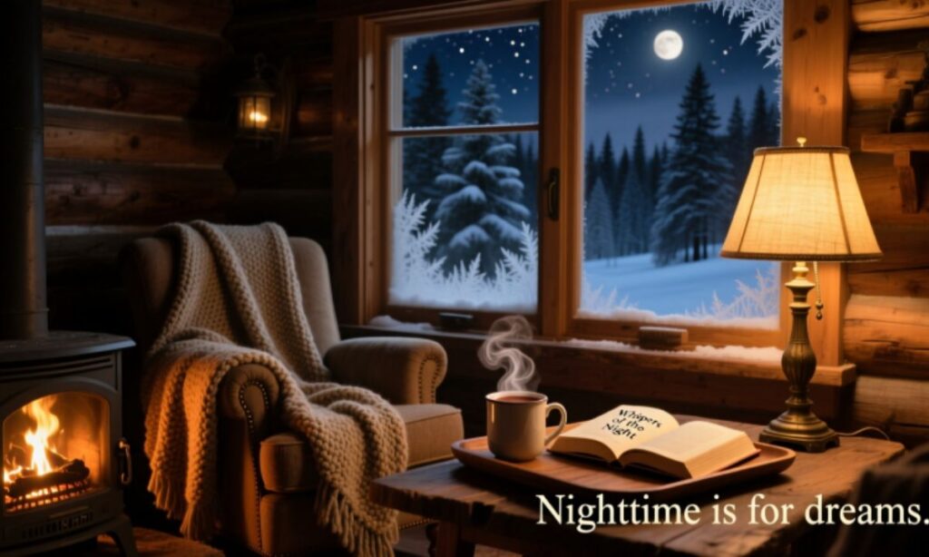 Nighttime Captions for Cozy and Relaxing Vibes