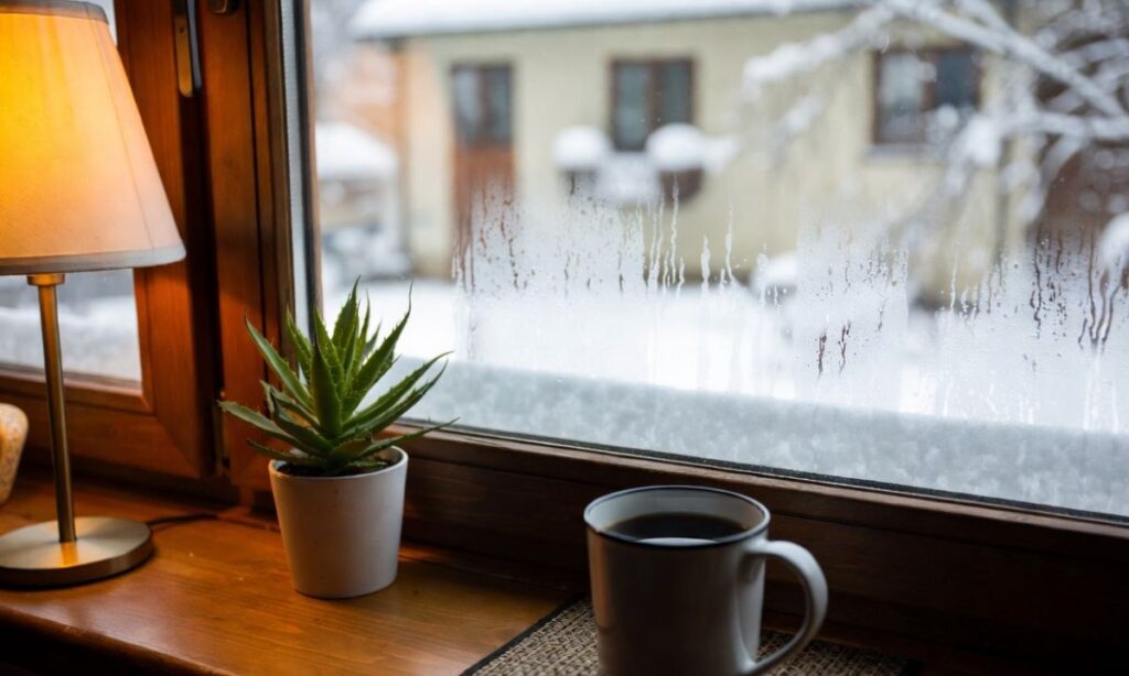 Cozy Indoors Snow Captions