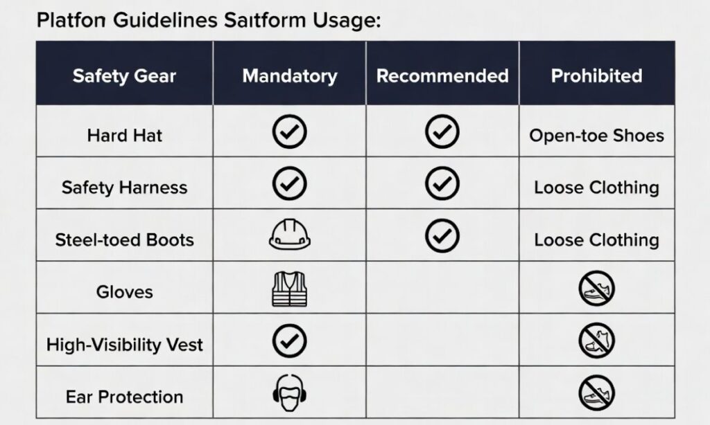 Platform Usage Safety Table