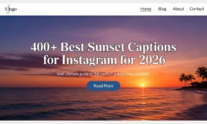 400 + Best Sunset Captions for Instagram for 2026