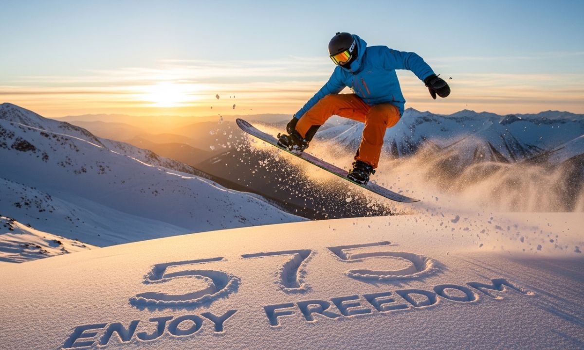575 + Snowboarding Captions for Instagram Enjoy Freedom