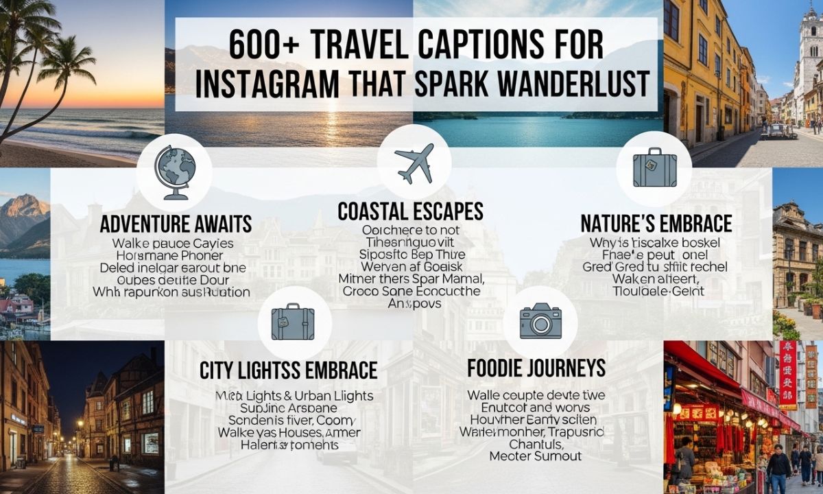 600 + Travel Captions for Instagram That Spark Wanderlust