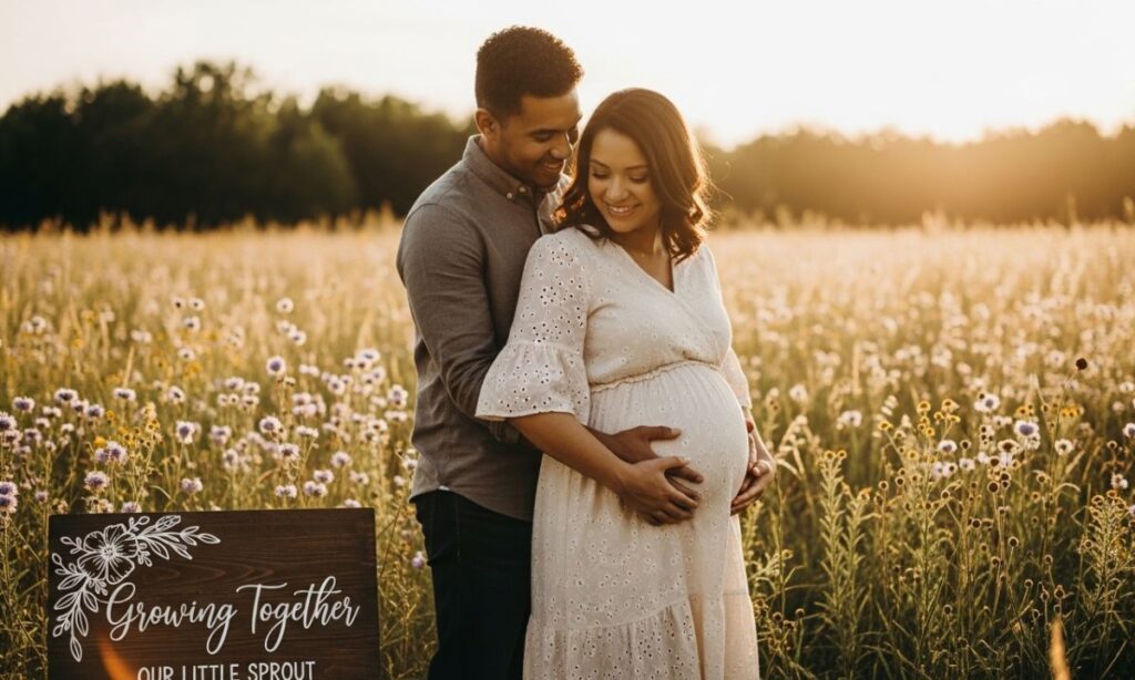 Growing Together Couple Maternity Captions