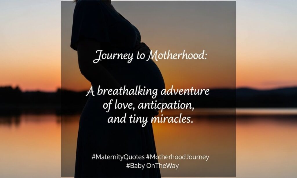 Journey to Motherhood Maternity Quotes for Instagram
