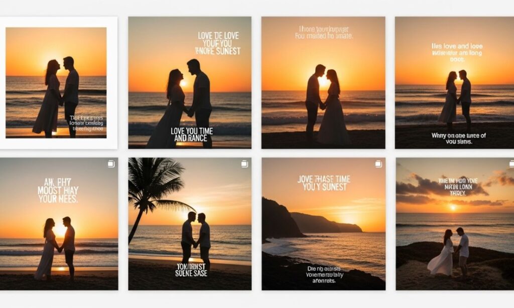 Love and Sunset Instagram Captions