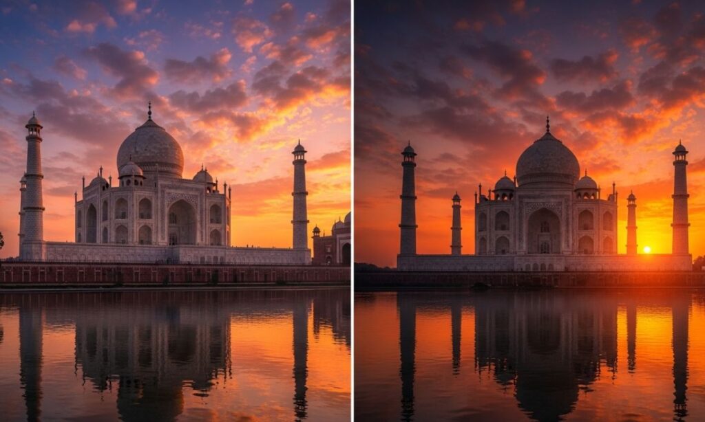 Sunrise & Sunset Taj Mahal Captions for Magical Moments